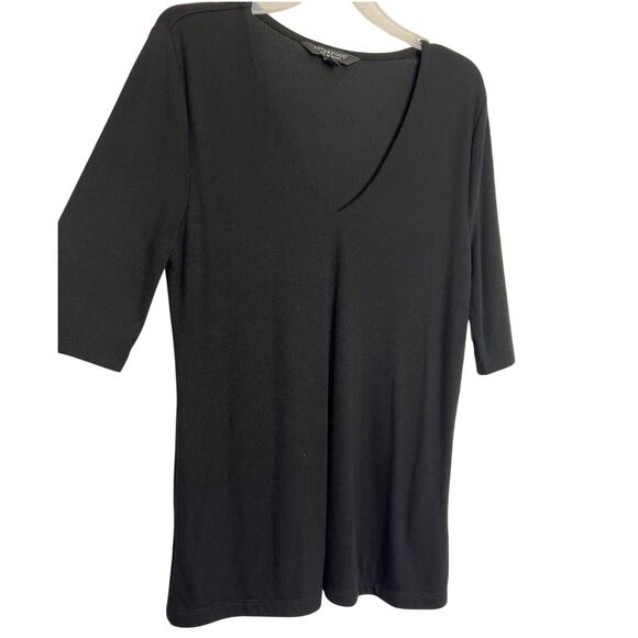 LIVERPOOL Double Layer V-neck 1/2 Sleeve Knit Top XS NWT!! - Picture 1 of 9